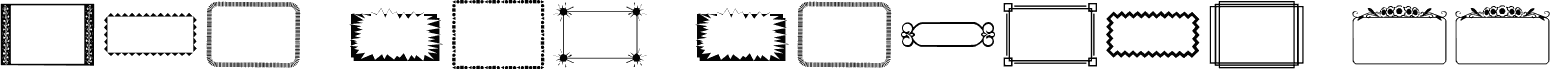Preview of the LCR Fun Frames II font