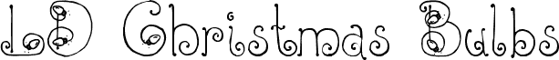 Preview of the LD Christmas Bulbs font