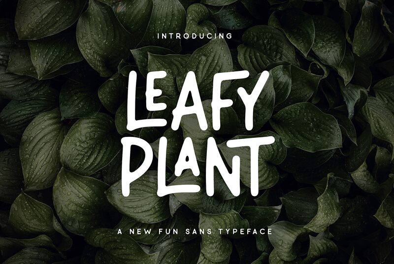 Leafy Plant Sans Шрифт