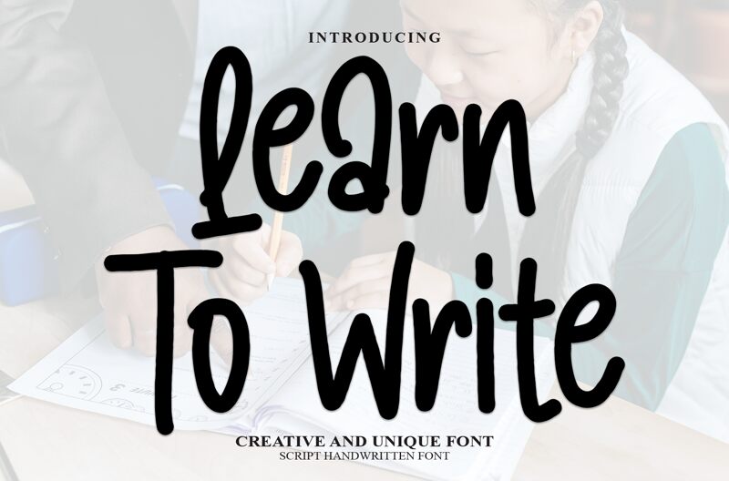 Learn To Write Font
