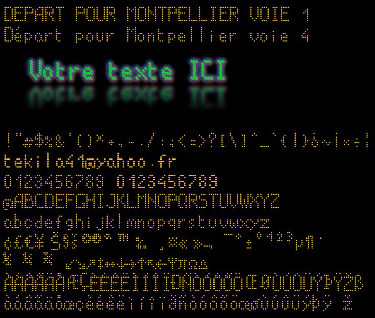 Led Panel Station Carattere