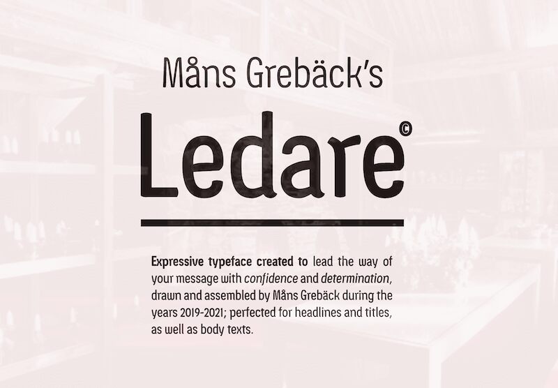 Ledare Schriftart