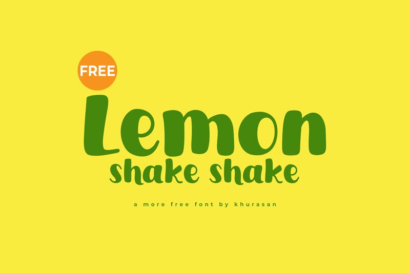 Lemon Shake Shake Czcionka