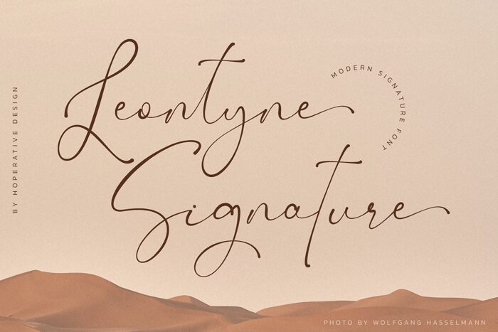 Leontyne Signature Schriftart
