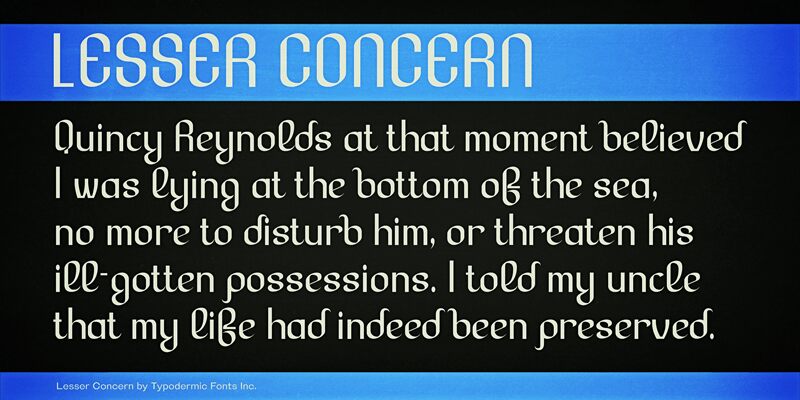 Lesser Concern Czcionka