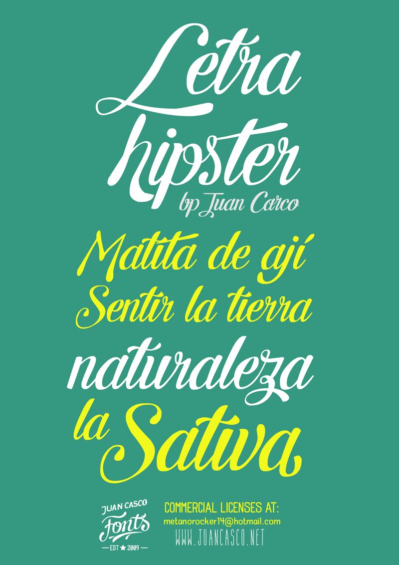Letra Hipster Carattere