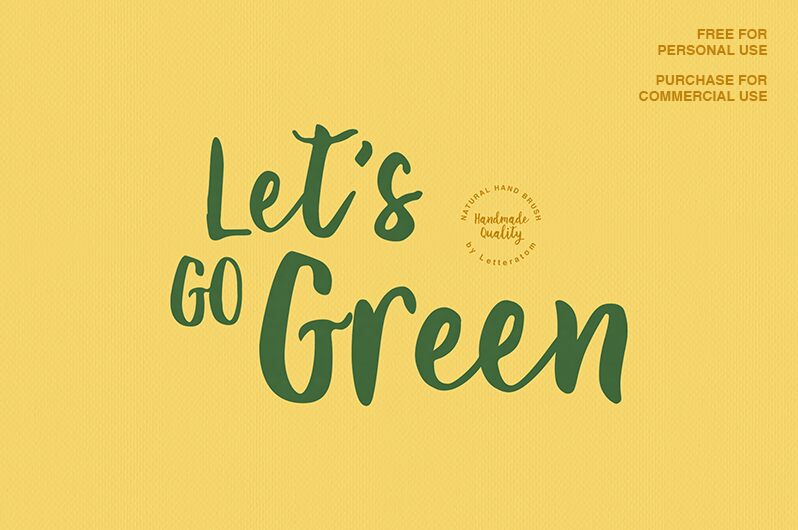 Let's Go Green Font