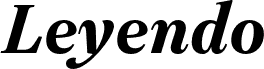 Leyendo DEMO Bold Italic