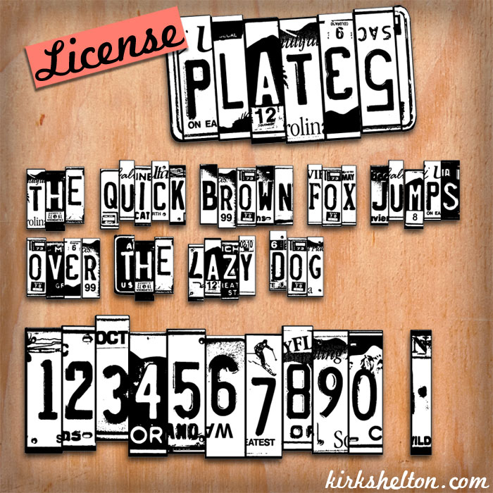 LicensePlates Schriftart