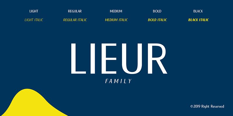 LIEUR Schriftart