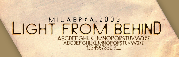 Light From Behind Schriftart