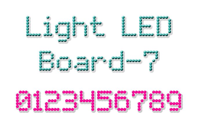 Light LED Board-7 Czcionka