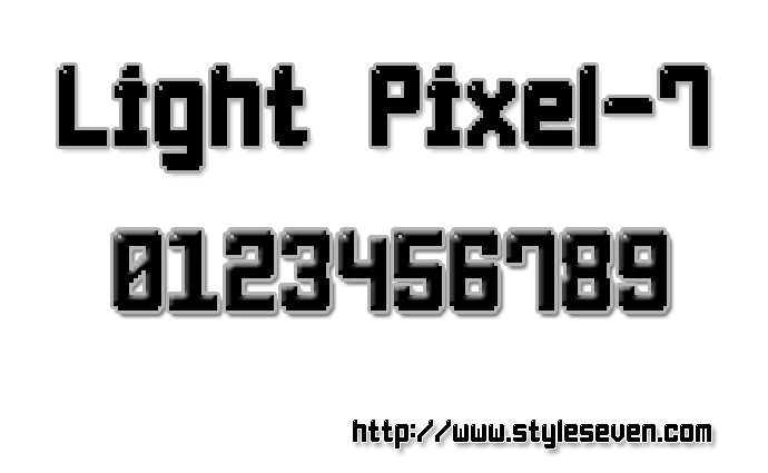 Light Pixel-7 Schriftart