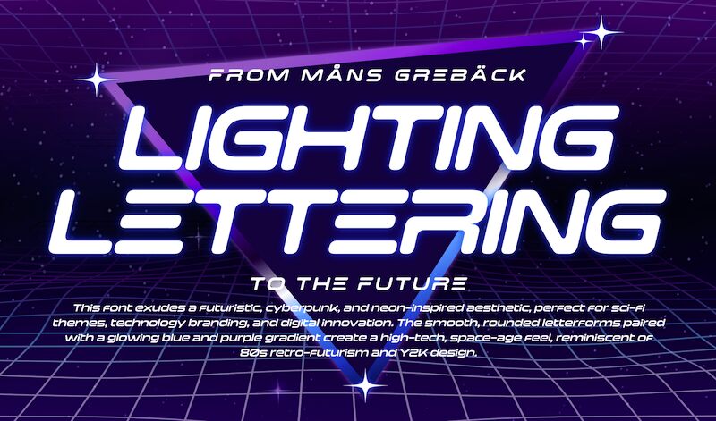 Lighting Lettering Schriftart