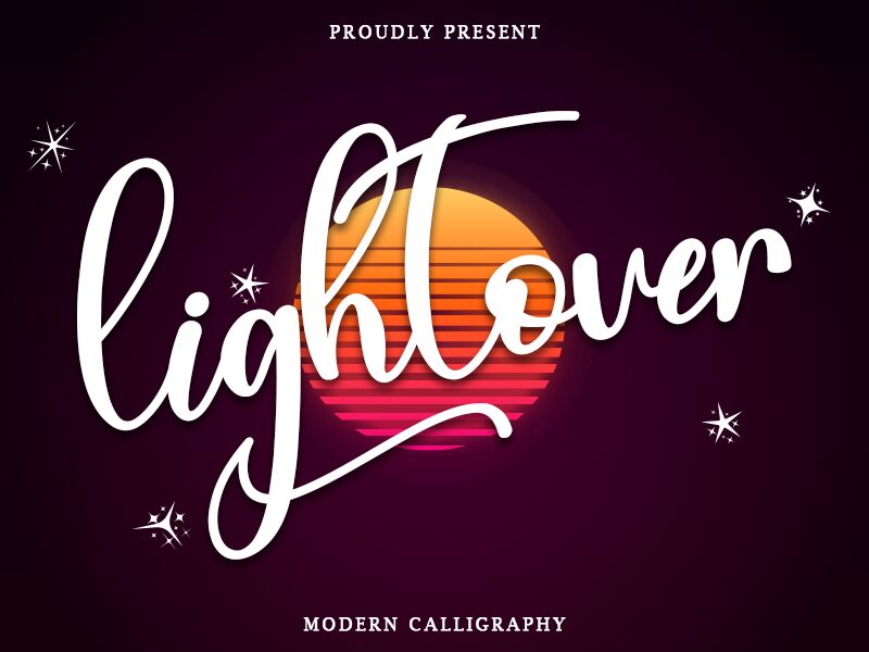 Lightover Schriftart