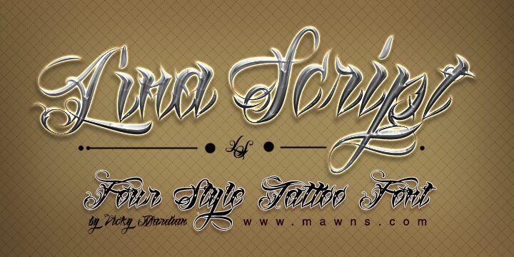 Lina Script Czcionka