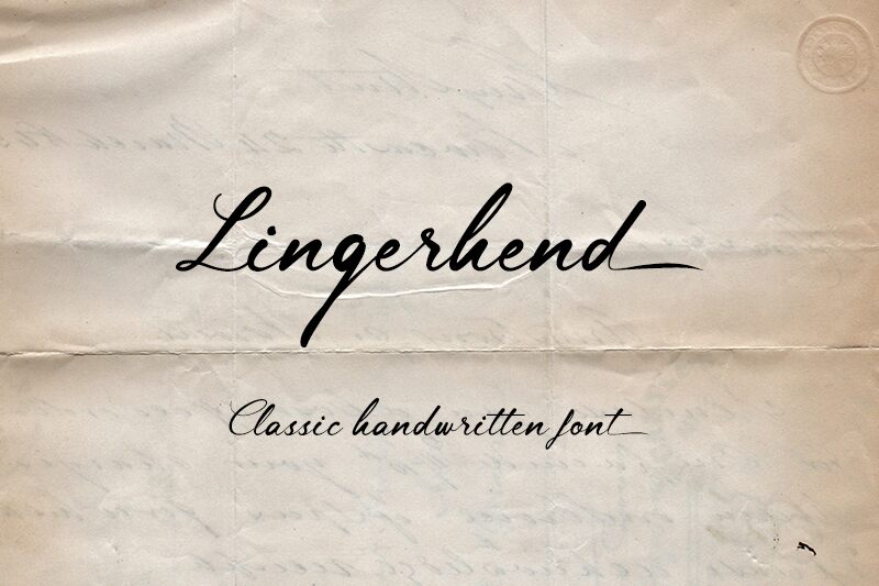 Lingerhend Schriftart