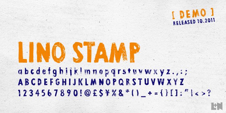 Lino Stamp Schriftart