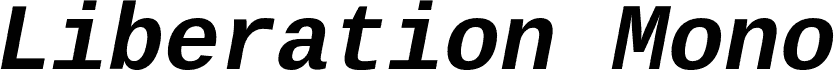 Liberation Mono Bold Italic