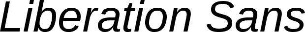Liberation Sans Italic