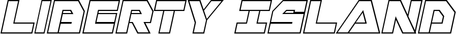 Liberty Island Outline Italic