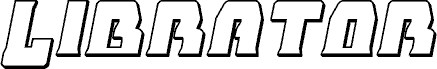 Librator 3D Italic písmo