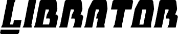 Librator Bar Condensed Italic písmo