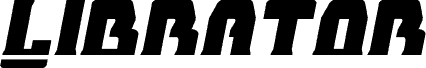 Librator Bar Italic písmo