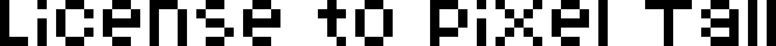 License to Pixel Tall font | Fonts2u.com