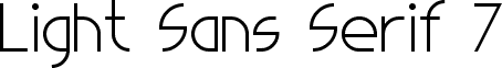 Light Sans Serif 7