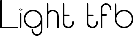 Preview of the Light tfb font