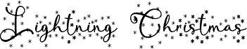 Lightning Christmas - Personal font
