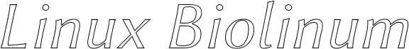 Linux Biolinum Outline Italic