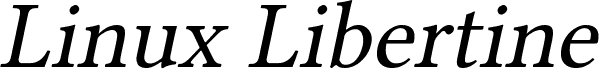 Linux Libertine Slanted