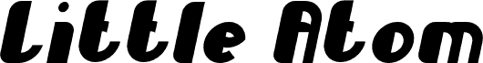 Aperçu de la police Little Atom-Italic Italic