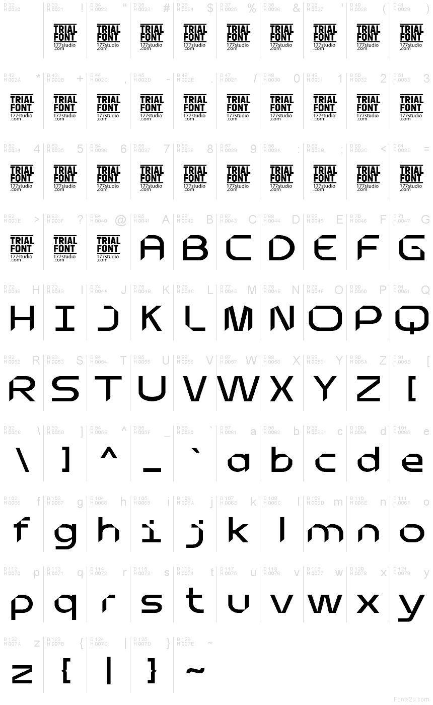 Basic Latin - charmap