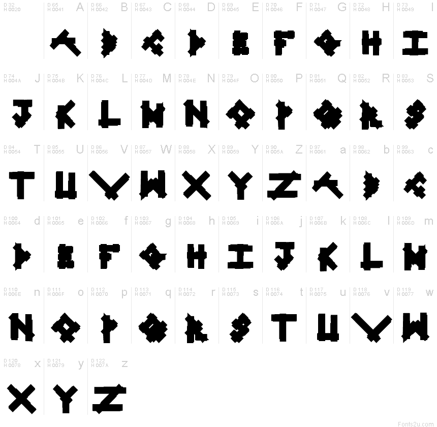 Basic Latin - charmap