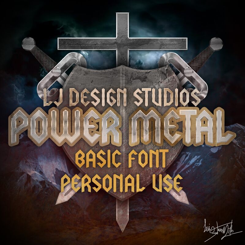 LJ Power Metal Schriftart