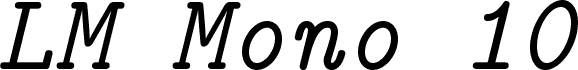 LMMono10-Italic