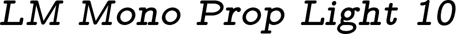 LMMonoPropLt10-BoldOblique
