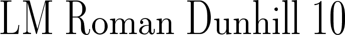 LMRomanDunh10-Regular