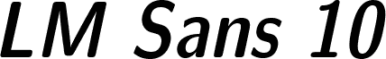 LMSansDemiCond10-Oblique