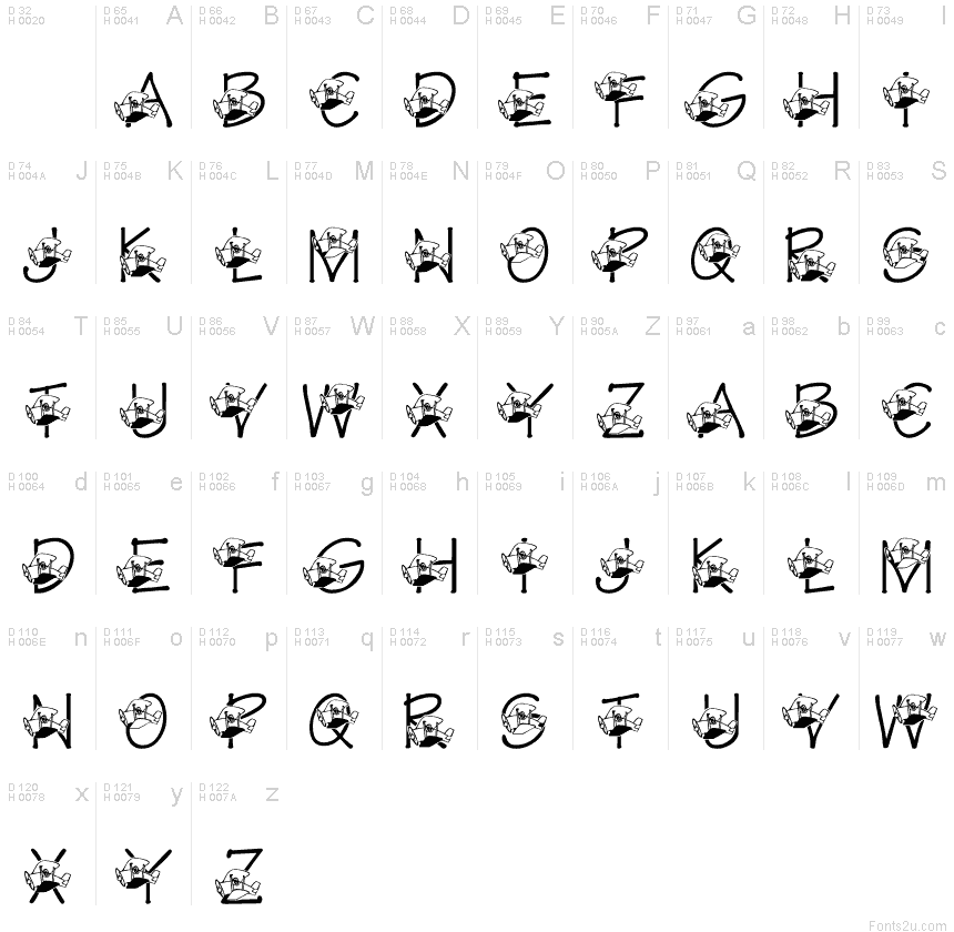 Basic Latin - charmap