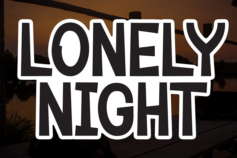 Lonely Night Schriftart