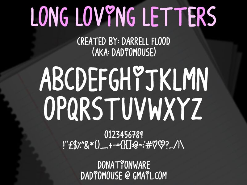 Long Loving Letters Czcionka