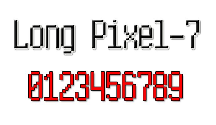 Long Pixel-7 Czcionka