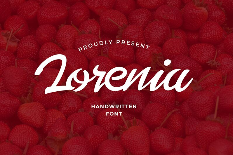 Lorenia — Prezentace písma