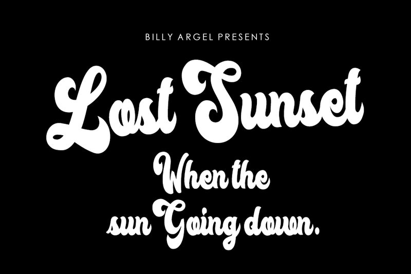 Lost Sunset Schriftart