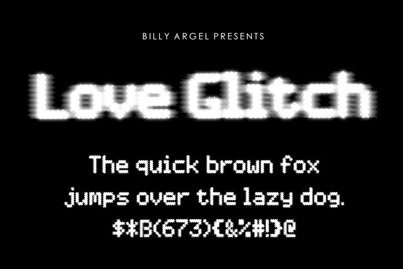 Love Glitch Schriftart