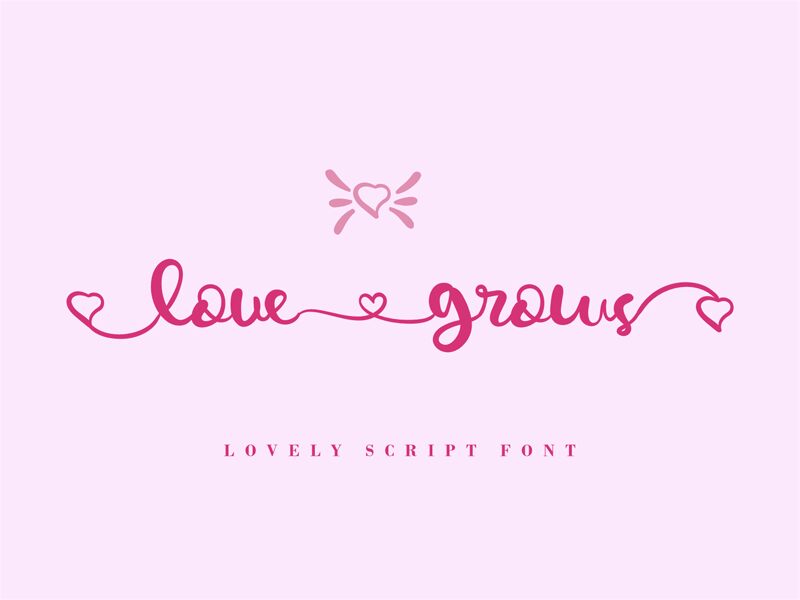 Love Grows Schriftart
